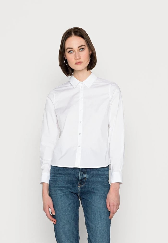 Chemise ANNA FIELD Anna Field Button-down Blouse Blanche Femme | IEM-5337016